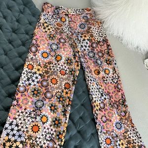 Anthropologie Kaleidoscope wide leg colorful pants Size 2